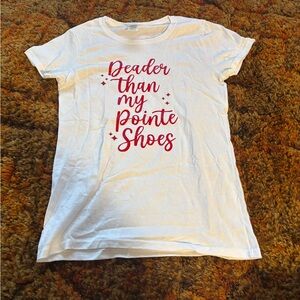 White ballet graphic tee